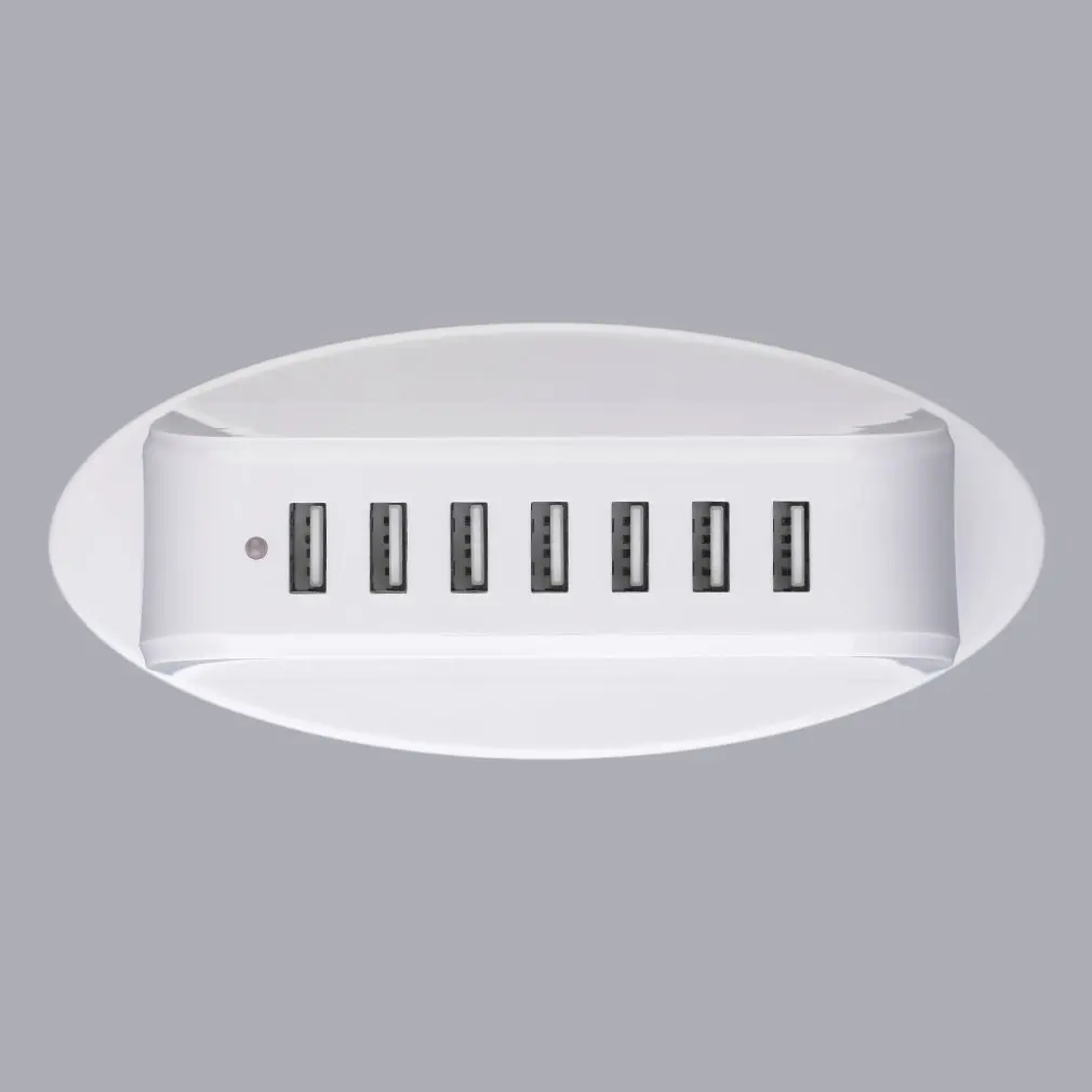 Мульти-Функция 5V 2.4A 7-Порты и разъёмы USB адаптер Мощность Зарядное устройство для мобильных телефонов, изысканный дизайн; Прочные великолепные