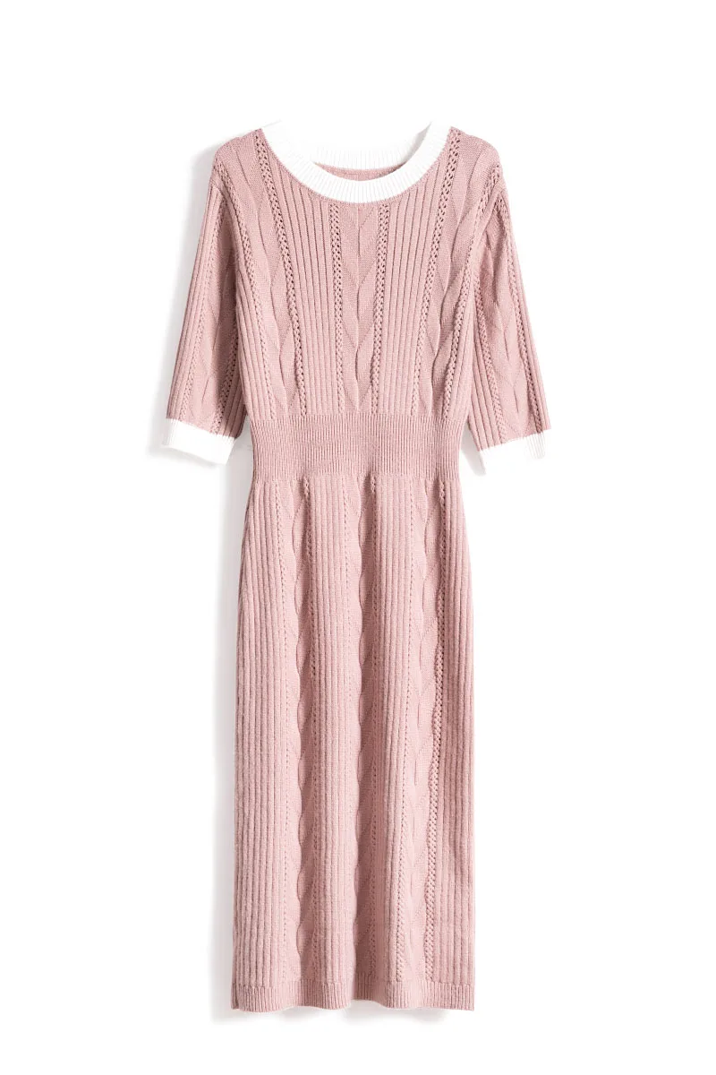 Vestidos mujer, платье из натуральной шерсти, Vadim, Кашемировое вязаное платье, женская мода, с длинной талией, цветная подходящая сумка, бедра, новинка