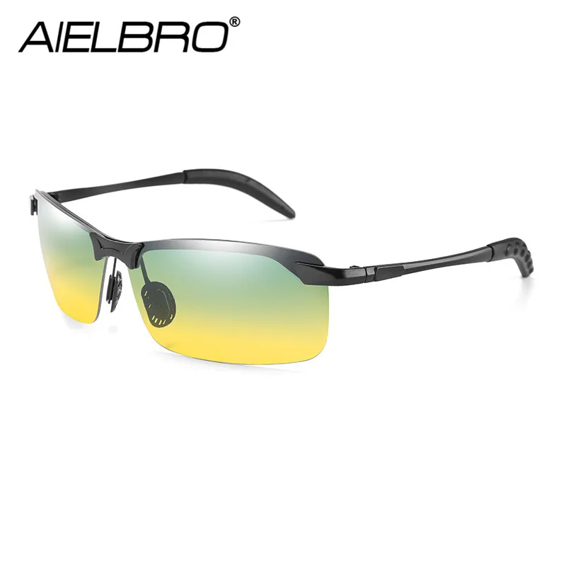 C05BLACK YELLOWGREEN AIELBRO, для вождения, фотохромные, поляризационные солнцезащитные очки, женские, TAC линзы, для пеших прогулок, спортивные, солнцезащитные очки для мужчин, модные, квадратные очки - Цвет линз: C05BLACK YELLOWGREEN