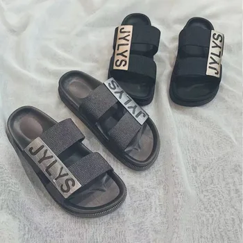 

Men Summer Casual Slippers Simple Fashion Slides Non-slip Comfortable Home Slippers Outdoor Men Flip-flops Beach Shoes