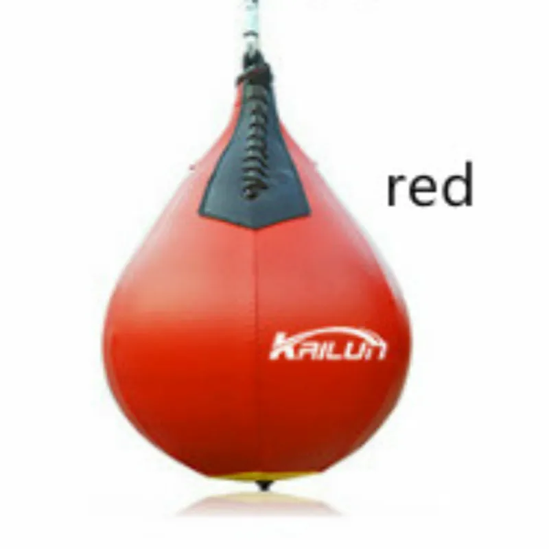 Inflatable Suspension Boxing Pear Ball Equipment PU Boxing Training Punching Bag Professional Fitness Boxing - Цвет: Pear Red