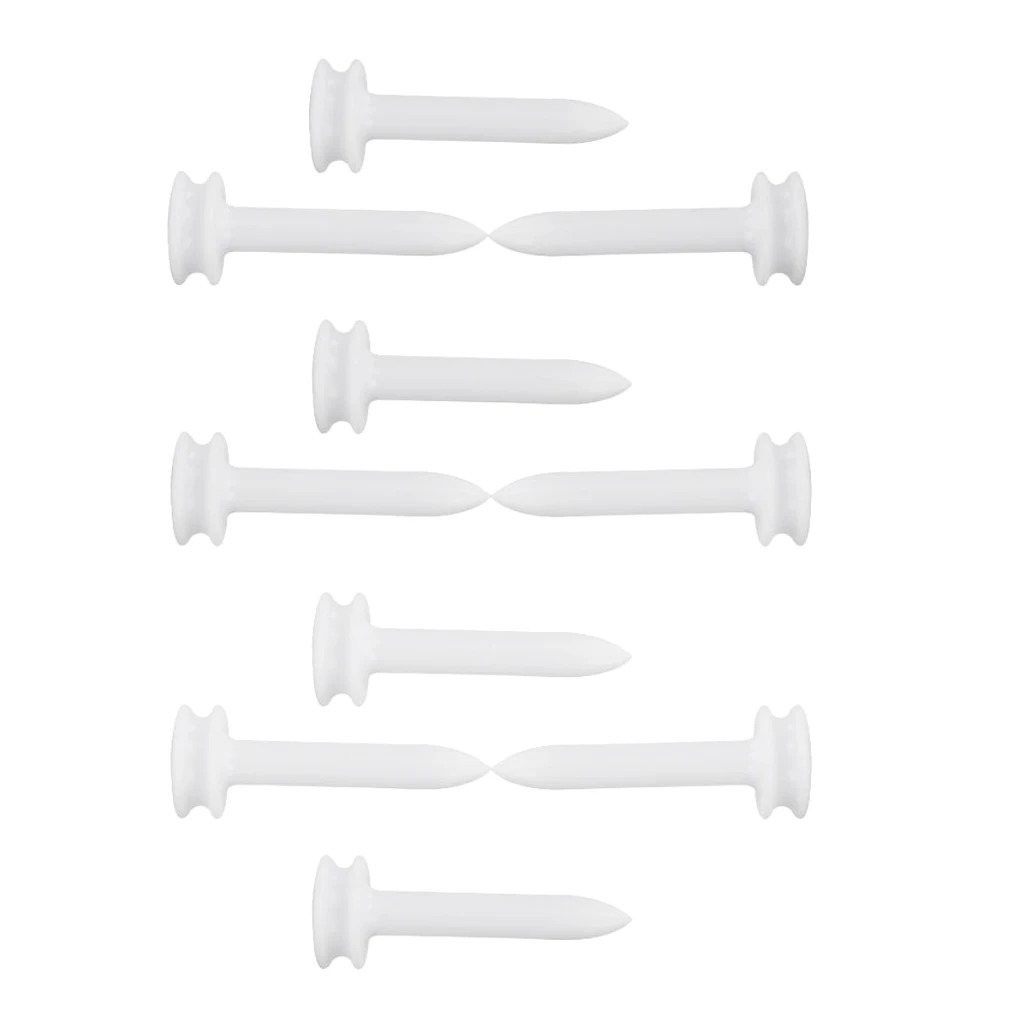 10 Pieces Multifunctional Plastic Golf Tees Castle Tee Divot Tools Ball Position Marker Golf Accessory for Golf Club 30mm Nail