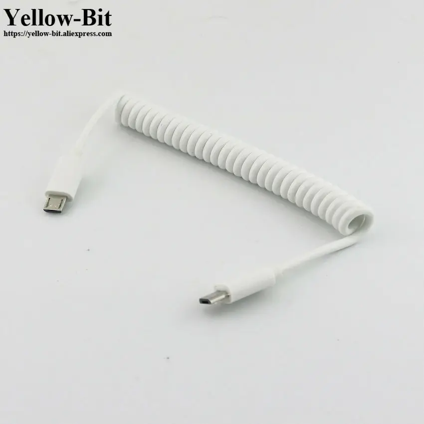 2 шт. Кабель адаптер Micro USB B 5 Pin к штекер спиральный 3 фута|Кабели передачи данных| |
