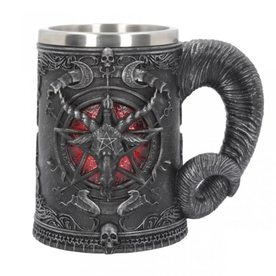 Baphomet кофейные кружки из нержавеющей стали чашки и кружки Хэллоуин череп чашки творческий посуда для напитков