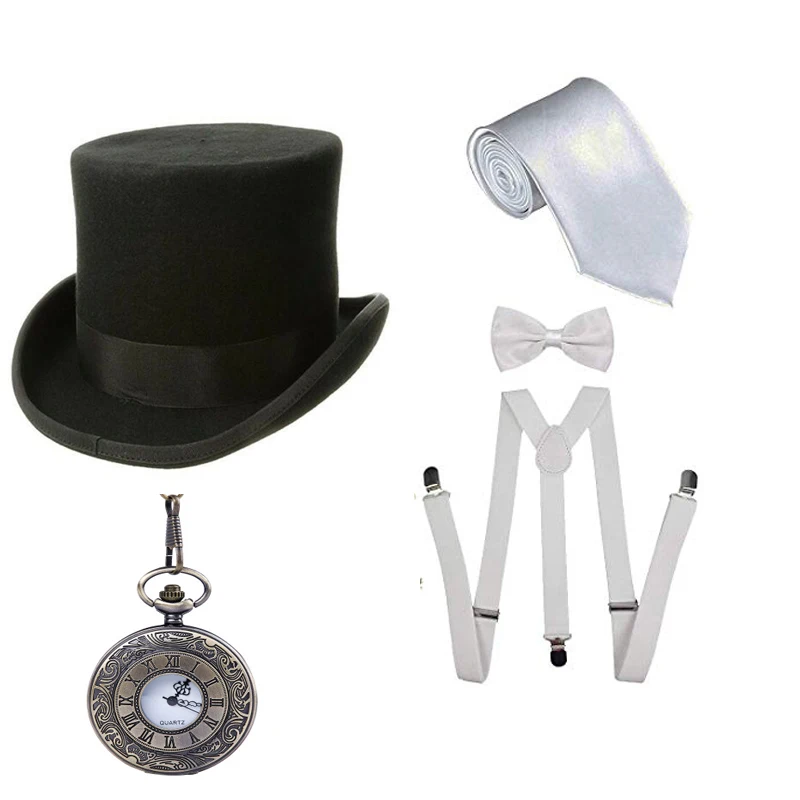 1920S Mens Great Gatsby Accessories Set Roaring 20s 30s Retro Gangster
