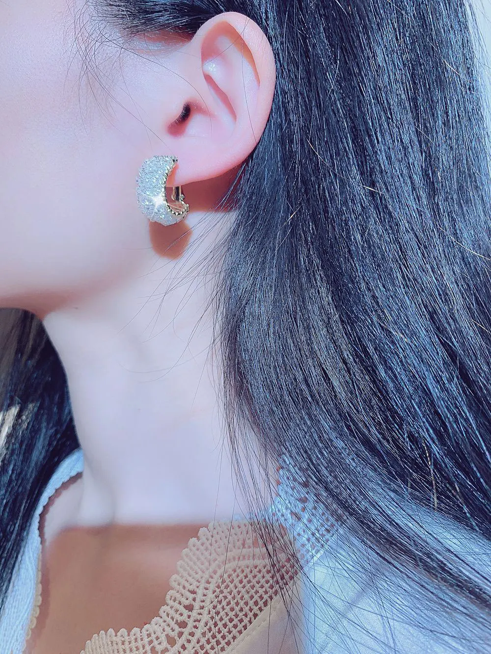 Womens silver earrings Personalized AAA Rhinestone Earrings Charm Luxury Wedding Gift