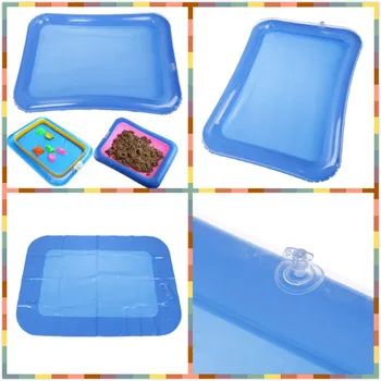 

1 Pcs Beach Sandbox Magic Play Sand Inflatable Sand Toy Tray Kids Children's Education