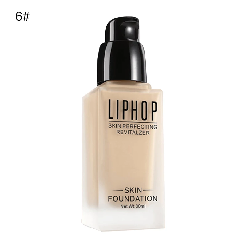 6 Moisturizing Long-lasting Liquid Foundation Control Oil Shrink Pores Liquid Concealer Base Makeup Maquillaje*u - Цвет: 6