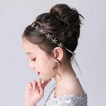 Стиль детские аксессуары для волос резинка для волос, принцессы резинки для волос Красивая ручная работа Детское платье с цветами аксессуары г