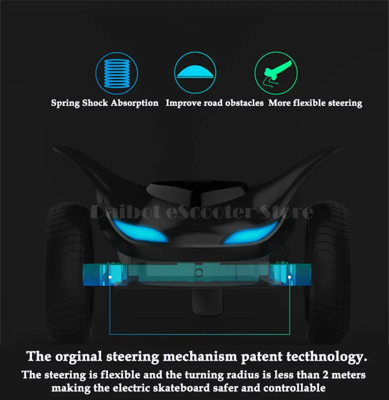 Tomollo Three Wheel Electric Scooter 6 Inch Self Balancing Scooters 36V 250W Spring Shock Absorption Electric Skateboard Scooter (12)