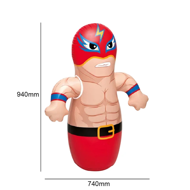 Inflatable Toy Tumbler 3D Puzzle Game Cute Doll Tumbler Children Inflatable Toy Sandbag 1 Random 6