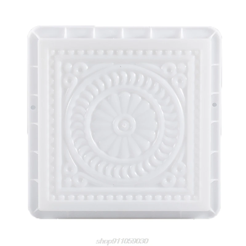Vintage Floral Square DIY Paving Mold Garden Concrete Mould Stepping Pedal Stone Paver Cement Brick Landscape J21 21