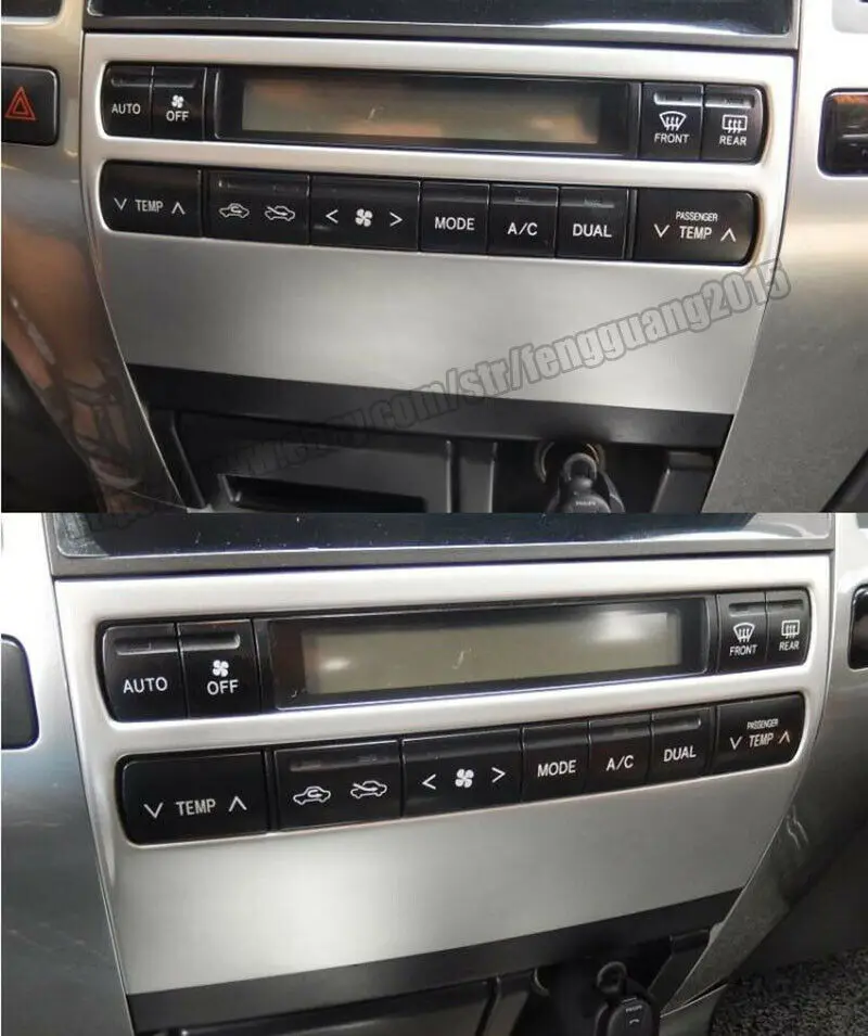 Модификация автомобиля аксессуары из нержавеющей центральной консоли CD отделка для коробки передач для Toyota prado fj120 2003-2009