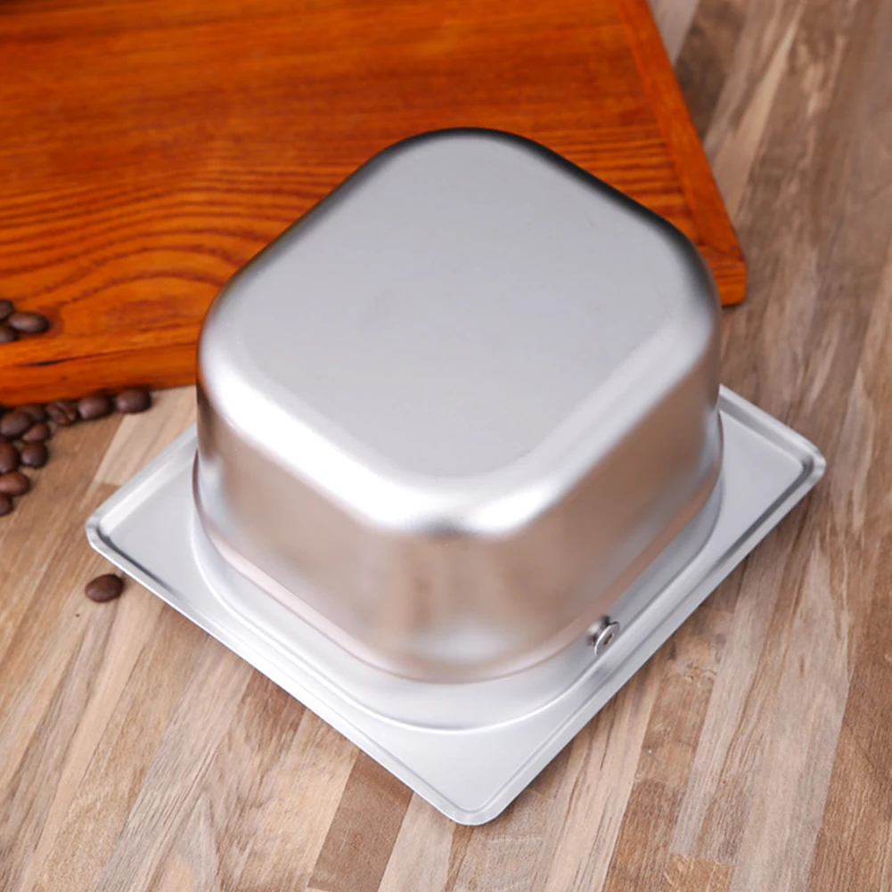 Container Tray Deep Design Stainless Steel Kitchen Tool Silver Coffee Knock Box
