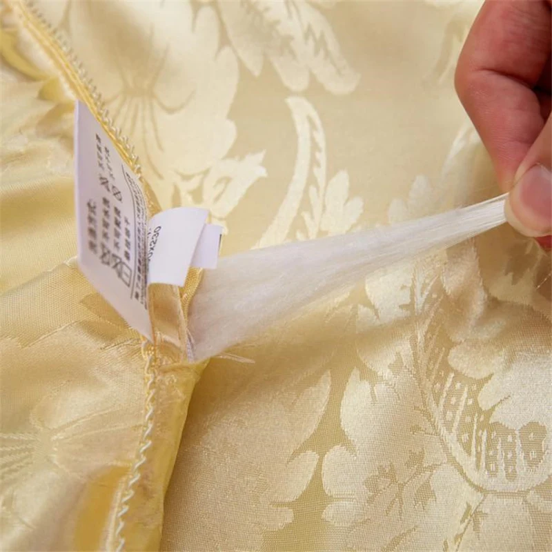 100% натуральный шелк тутового шелкопряда Хлопковое одеяло покрывала зимнее