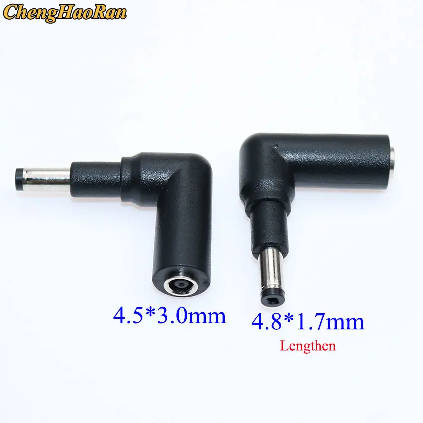 1 stücke DC 4,5x3,0mm buchse zu 5,5x2,5 5,5x2,1 4,8x1,7 4,5x3,0 4,0x1,7 Rechten Winkel stecker DC Power Ladegerät Adapter Stecker – Detail 10