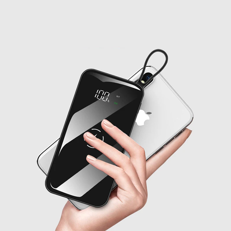 Qi Беспроводное зарядное устройство для iPhone 11 pro Max X Xs samsung S8 S9 power Bank 10000 мАч портативное зарядное устройство power Bank для Xiaomi Poverbank