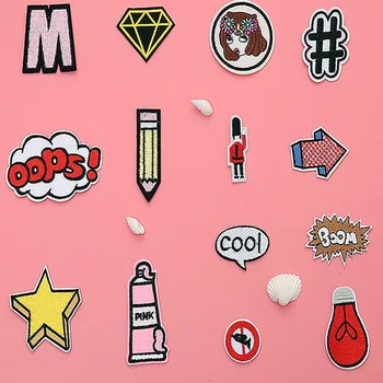 

Pencil Bulb Series Cloth Apparel Home Textile Decoration Accessories Fabric Label Iron On Patches Rucksack Patch