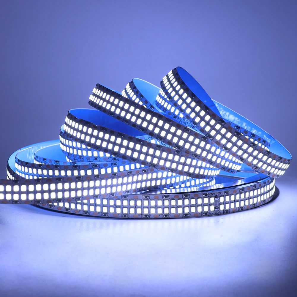 2835 Led Strip 480Leds/m String Lights SMD 12V 5M 2400Leds Double Row Flexible Led strip Tape Ribbon Project Ambilight Lights