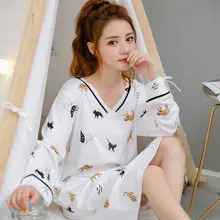 Plus Size Women's Satin Pajamas Women's Home Suit Anime Pajamas Dress New Year Pajamas Family Room Wear Pajamas for Women