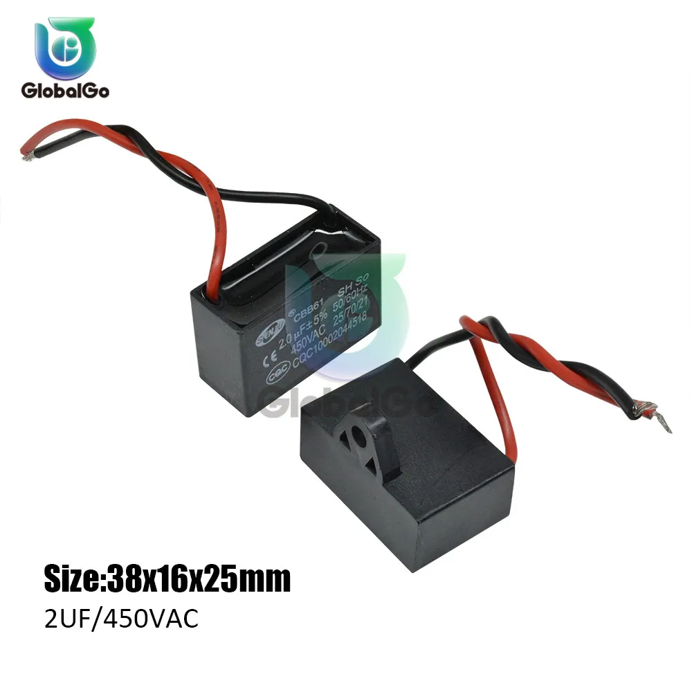

CBB61 Toy Motor Run Capacitor Starting Capacitance AC Fan Capacitor 450VAC 1UF 1.2UF 1.5UF 2UF 2.5UF 3UF 3.5UF 4UF 4.5UF 6UF