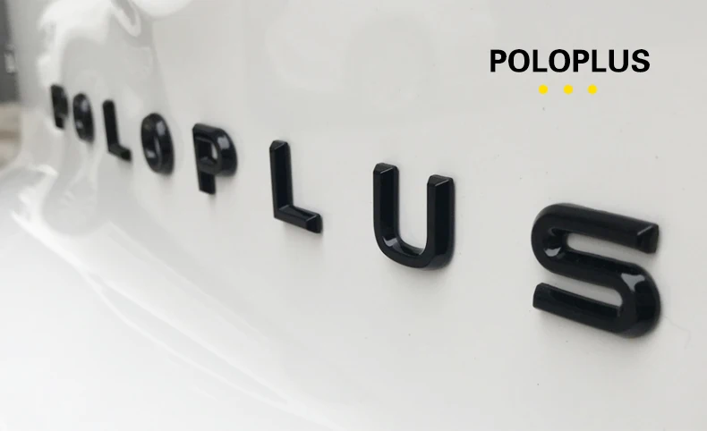 3D шрифт буквы эмблема для POLO POLOPLUS NEWPOLO автомобильный Стайлинг переоборудование Средний багажник логотип значок наклейка хром матовый глянцевый черный