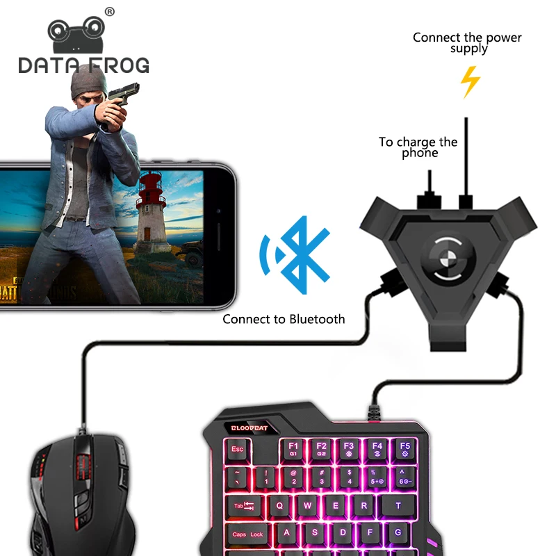Bluetooth Мобильный геймпад USB приемник адаптер для мыши клавиатуры PUBG игровой