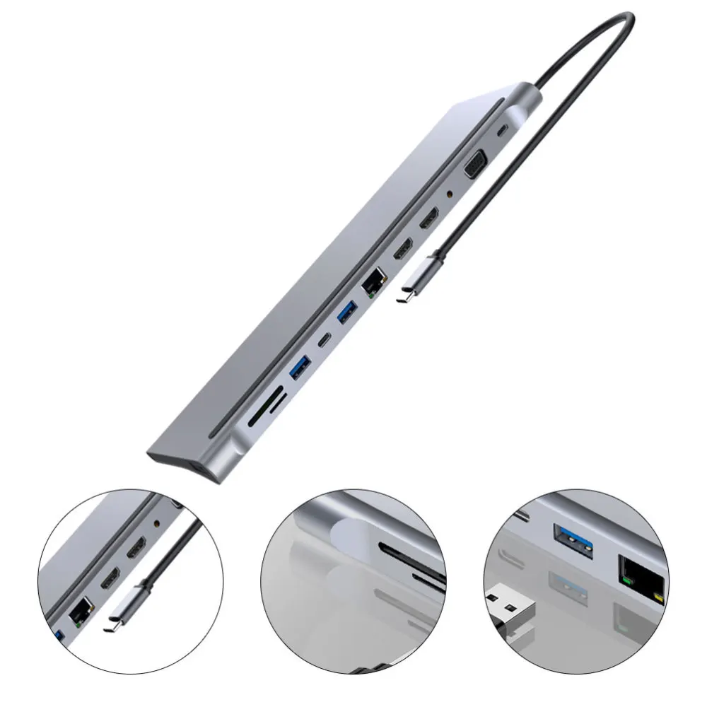 1 Pc Docking Station VGA PD RJ45 Portable