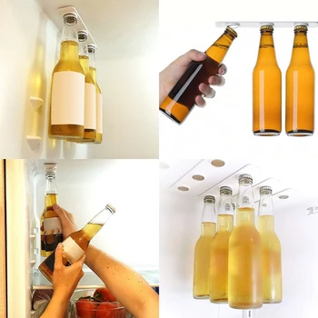 

3Pcs Beer Bottle Holder Beer Loft Magnetic Beer Bottle Jar Hanger for Fridge Organize Magnet Holder Strips Refrigerator Storage