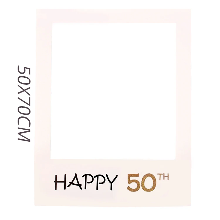 Свадебный декор фоторамка для взрослых 30th 40th 50th 60th Happy Birthday Photo Booth Реквизит для детей 1 день Рождения Декор принадлежности - Цвет: 50th