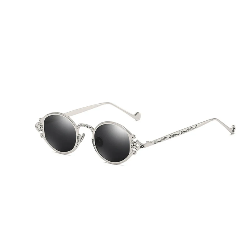 classic sunglasses European and American trend retro steampunk oval frame carved street shoot unisex fashion sunglasses