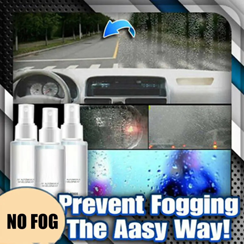 Car Glass Anti-fog Agent Spray Fog Proof Cleaning Tool@LS