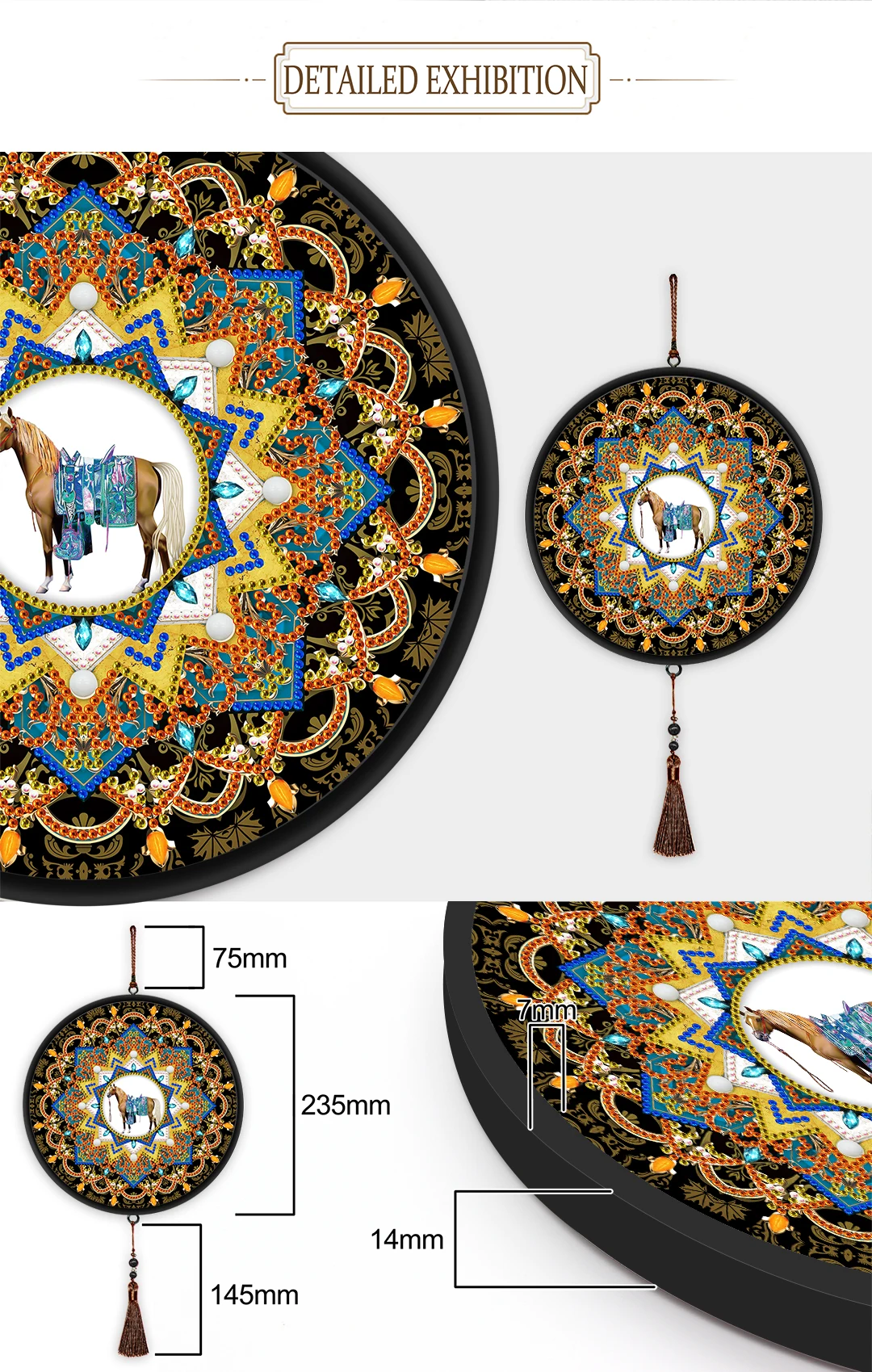 New Coming mandala Diamond Painting Diamond Embroidery Cross Stitch Painting Round picture frame Home Wall Decoration quilling needle price