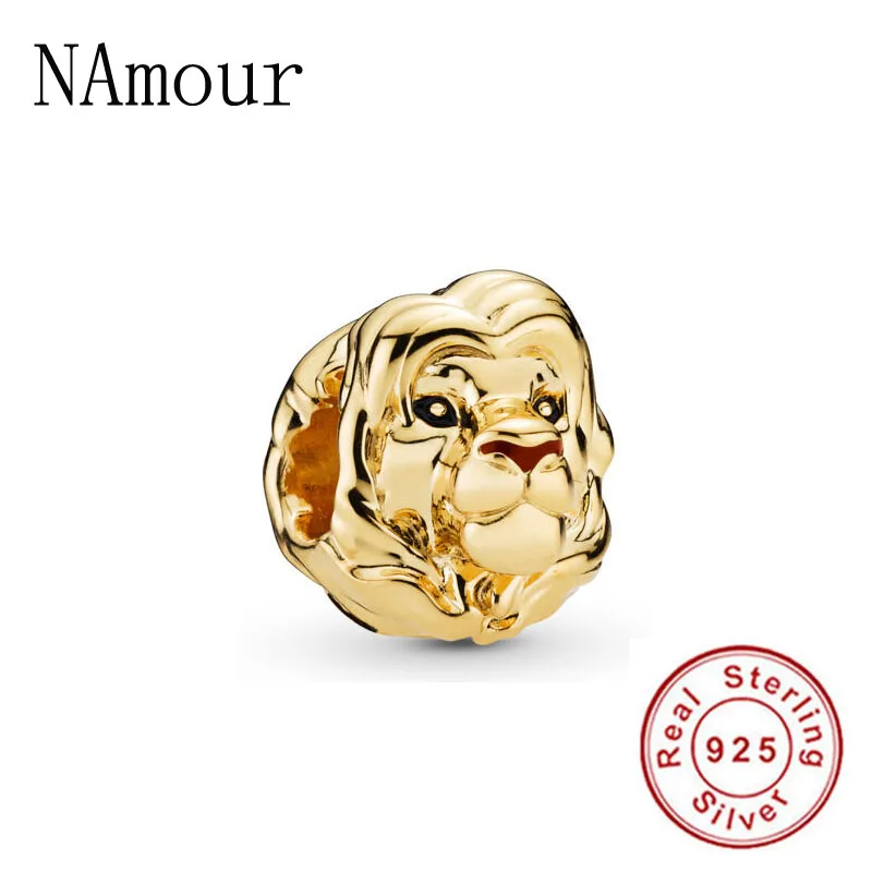 B012 Новинка,, розовая Корона, карета, Король Лев, История игрушек, simba, бисер, подходит для оригинала Pandora, подвески, серебро 925, браслет X002 - Цвет: B012