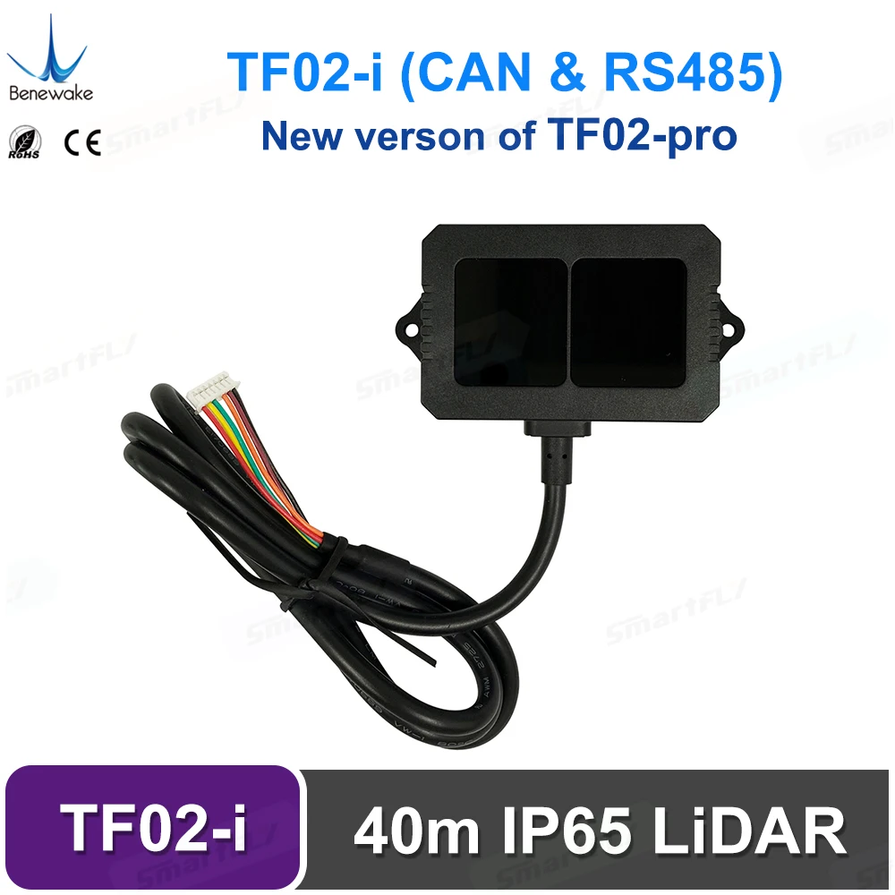 Benewake TF02-i mid-range distance sensor 1000Hz Frame Rate&amp40m&ampCAN/RS485 Operating Range Lidar Module for Indoor/Outdoor/Robot |