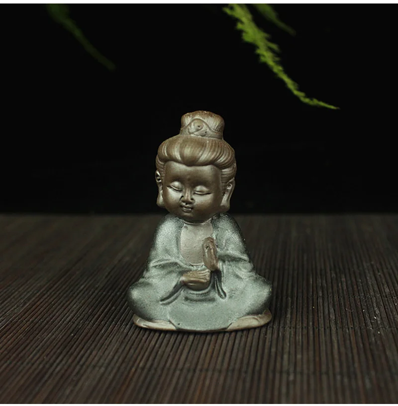Strongwell маленькая статуя Будды мини Гуаньинь керамические изделия монах Статуэтка Tathagata индийский чай ПЭТ декоративные керамические украшения