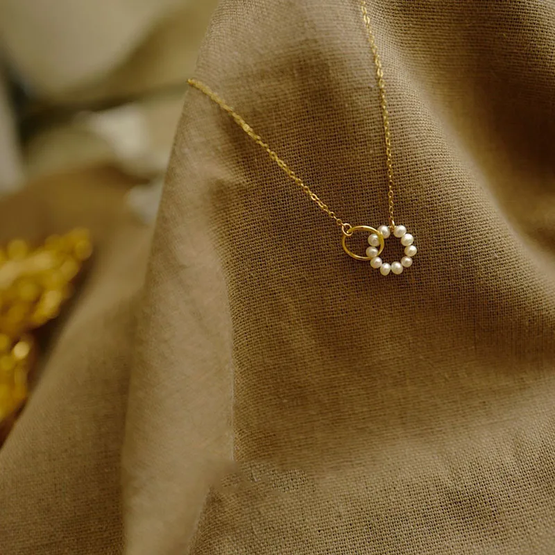 NEW 925 Sterling Silver Necklace Round Pearl Clavicle Chain Exquisite Ladies Pendant Birthday Party Gift Fashion Jewelry - Image 3