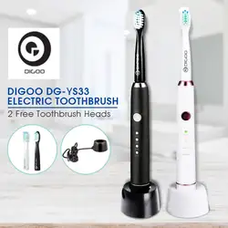 Digoo DG-YS33 умная электрическая зубная щетка + 2 насадки для зубной щетки/USB перезаряжаемая/IPX7 водонепроницаемая/3 режима щетки 28000 раз/м