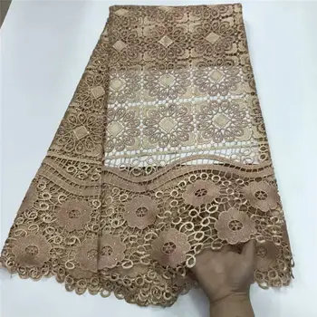 

Nigerian Lace for Wedding 2020 High Quality Embroidery French Tulle Mesh African Lace Fabric With Beads Flower Dress
