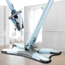 Best Offers X-type Floor Mop Flat Mops 360 Degree For Wood Ceramic Tiles Home Cleaning Tool Household with Reusable Microfiber Pads Lazy Mop