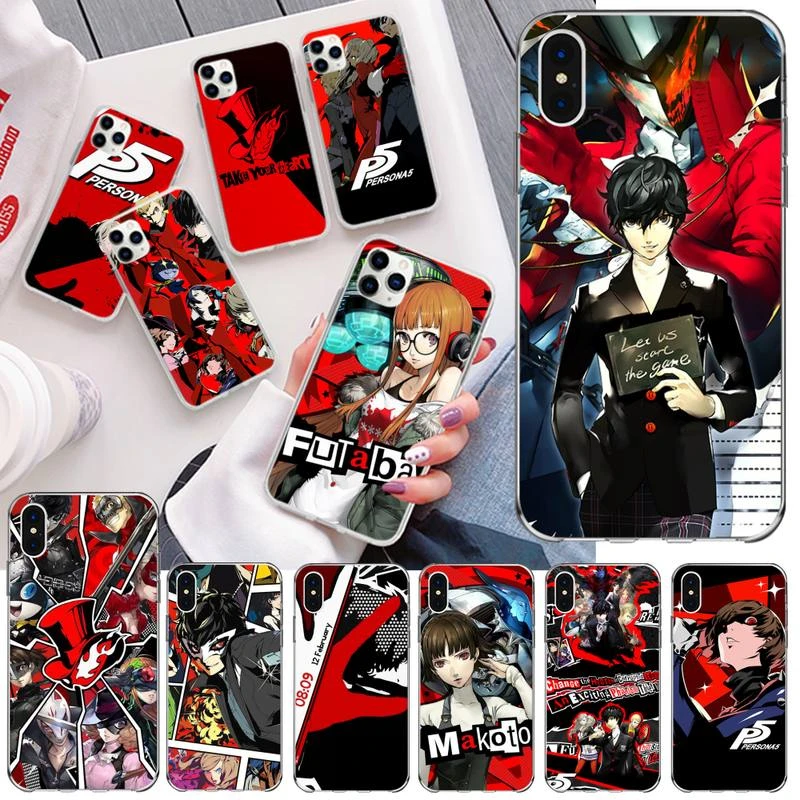 iphone 8 clear case YJZFDYRM Persona 5 Luxury Phone Case for iPhone 11 pro XS MAX 8 7 6 6S Plus X 5S SE 2020 XR cover iphone 7 plus case