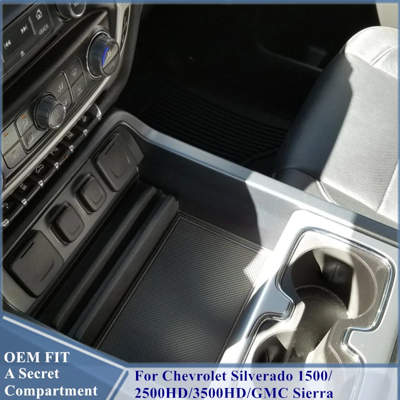 Для GMC Sierra 1500 2500HD 3500HD и Chevrolet Silverado 1500/2500 HD/3500 HD центральной консоли секретный отсек