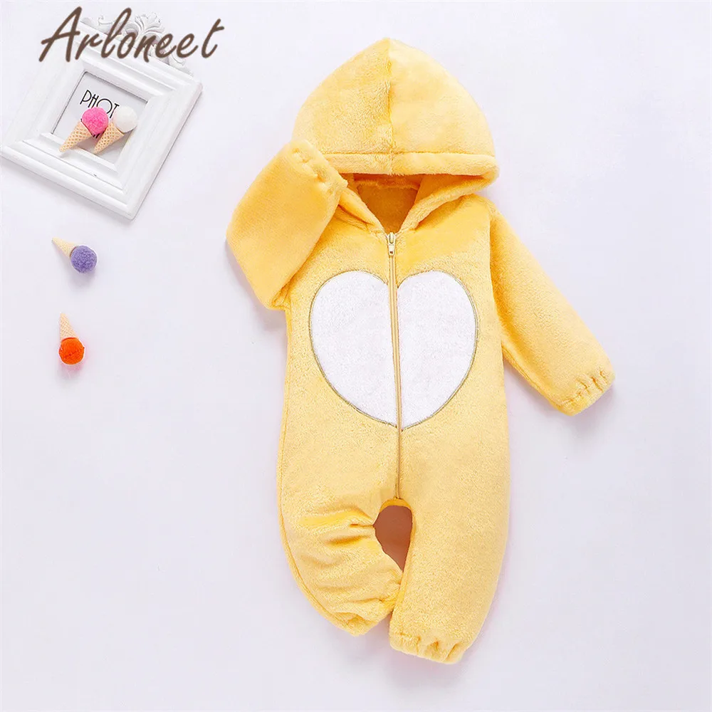ARLONEET пальто с героями мультфильмов; Комбинезон для маленьких мальчиков; зимний комбинезон на молнии с сердечками для маленьких девочек; комбинезон; пальто с капюшоном; одежда; комбинезон; Bebe Menina