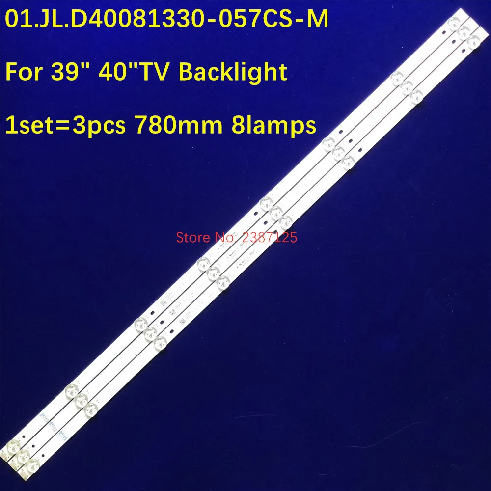 

10Set=30PCS 780mm LED Backlight Strip 8 lamp For LT4388D LED39K1800 40EC270N 01.JL.D40081330-057CS-M 17AK2A30 CN430MS9240