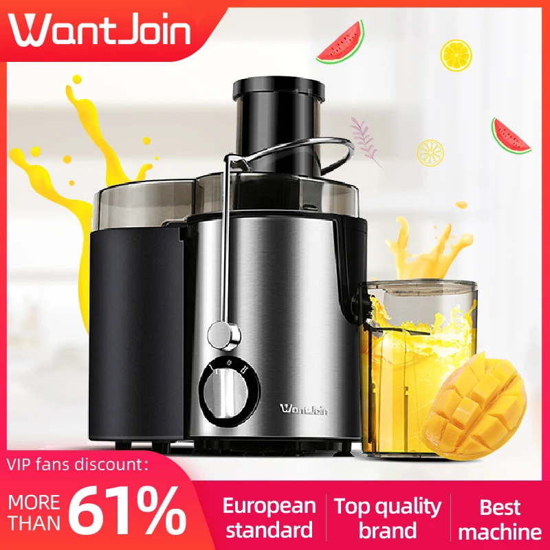 Najtaniej WantJoin 400w wyciskarka ze stali nierdzewnej elektryczna maszyna do napojów owocowych warzyw dla domu CE wielofunkcyjny sokowirówka mikser