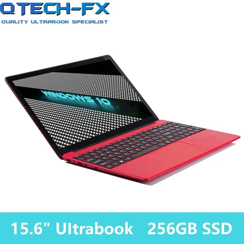 15,6» и ультратонких ноутбуках, 8GB ram SSD 128/256/512 ГБ двухъядерный процессор Intel Pentium 4 ядра ноутбука Windows10 Бизнес арабский azerty-клавиатура с испанским и русским языками - Цвет: SSD256G Red