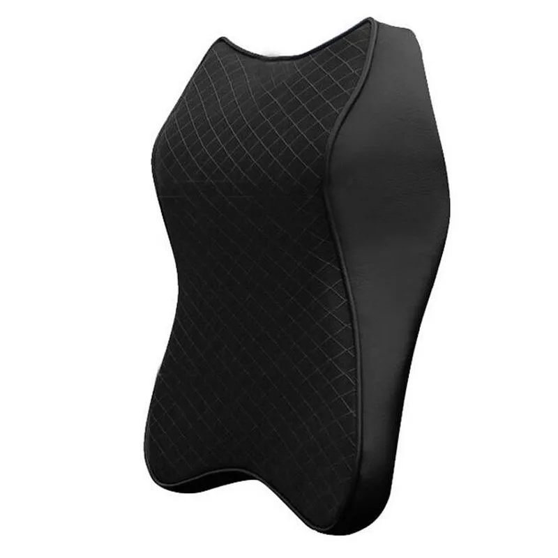 1х черная подушка для автомобильного сиденья с эффектом памяти, подголовник для шеи, Подушка для спины, коврик