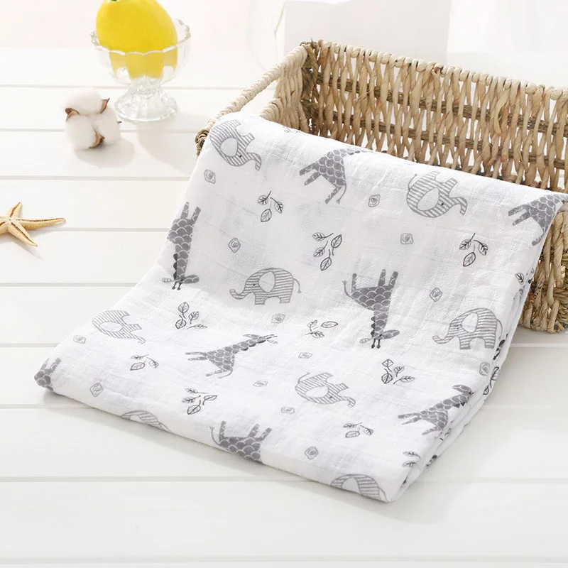 Muslin Blankets Cotton Baby Swaddles Soft Newborn Bath Towel Gauze Infant Swaddling Wraps Sleepsack Stroller Cover Birth Gifts flannelette sheets Bedding