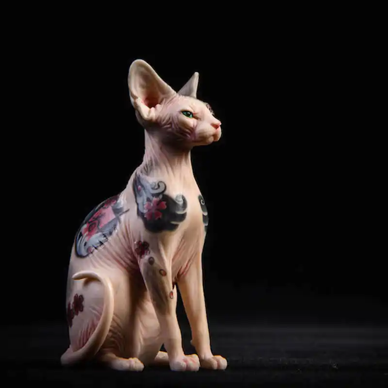 Simulation Jxk De Tatouage A Echelle 1 6 Version De Sphinx Chat Sans Poils Modele Animal Decoration Statique Mode De Jeu Aliexpress