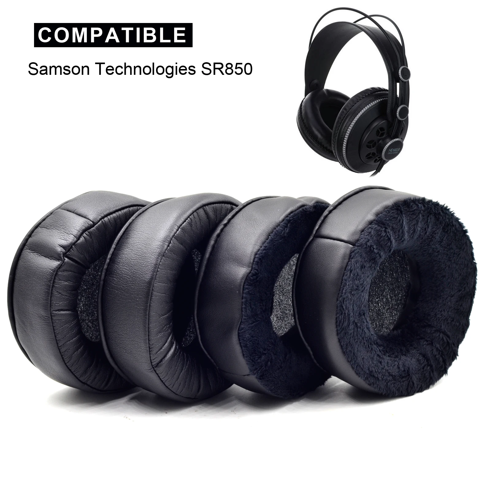 BGWORLD Замена амбушюры Подушка для наушников foam Samson Technologies SR850 полуоткрытые
